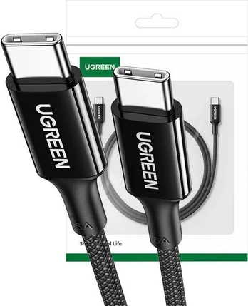 Ugreen US557 USB-C į USB-C laidas, 100 W, 5A (juodas)