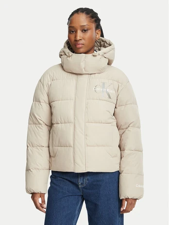 Calvin Klein Jeans Žieminė striukė LV047H506G Smėlio Regular Fit