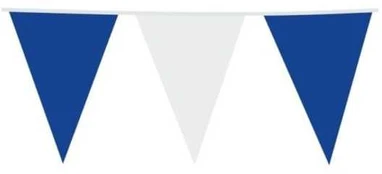 Globos Europe Bv Blå og hvid vimpelguirlande, stor