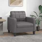 Sofa Krėslas, pilkos spalvos, 60cm, dirbtinė oda kaina