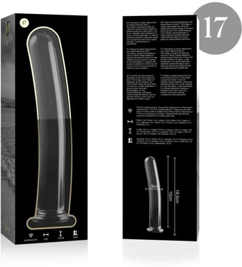 NEBULA SERIES BY IBIZA - MODEL 17 DILDO BOROSILICATE GLASS 18.5 CM