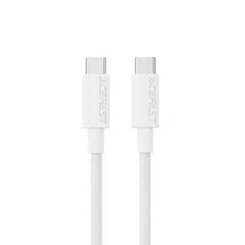 USB kabelis Acefast C18-03 60W USB-C to USB-C 1.2m baltas