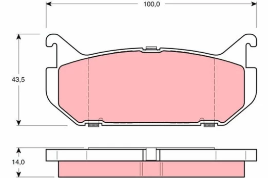 TRW GDB1140 Brake pad set