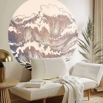Artgeist Apvalus fototapetas - Giant waves