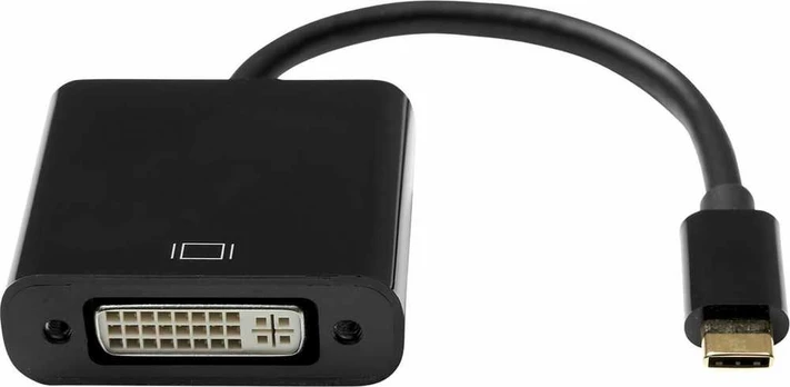 Adapteris AV ProXtend ProXtend USB-C (M) to DVI-I 24+5 (F) Adapteris, Juodas 10CM