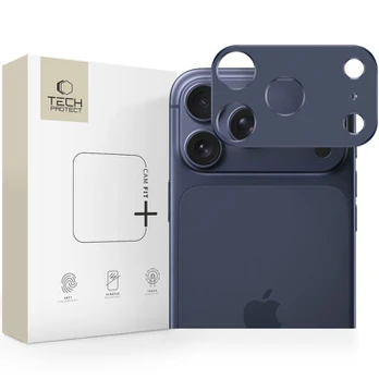 Mėlyna kameros apsauga Apple iPhone 17 Pro Max telefonui "Tech-Protect CamAlloy Fit+"