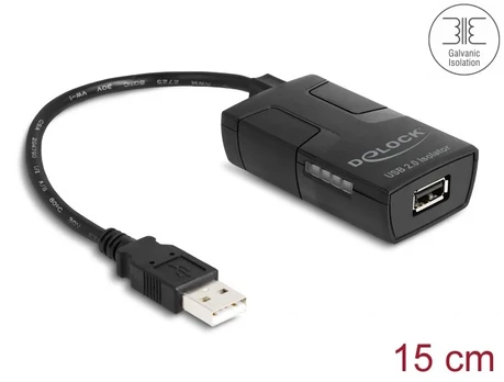 DeLOCK 64225 Serial Converter/Repeater/Isolator USB 2.0 Black (64225)