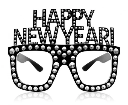 Akiniai "Happy New Year", demantukai