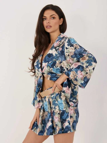 Italy Moda Šortai-IT-SN-FL8757-1.30-ciemny mėlyna