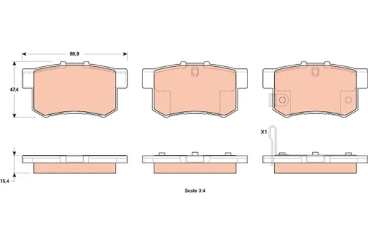 TRW GDB1923 Brake pad set