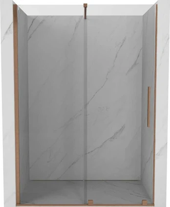 Stumdomos dušo durys Mexen Velar, Brushed copper, 90 cm