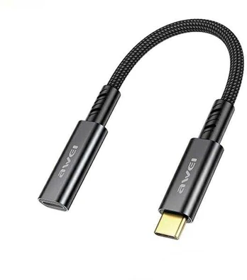 AWEI Adapteris CL-216T Lightning/USB-C juoda/juodas