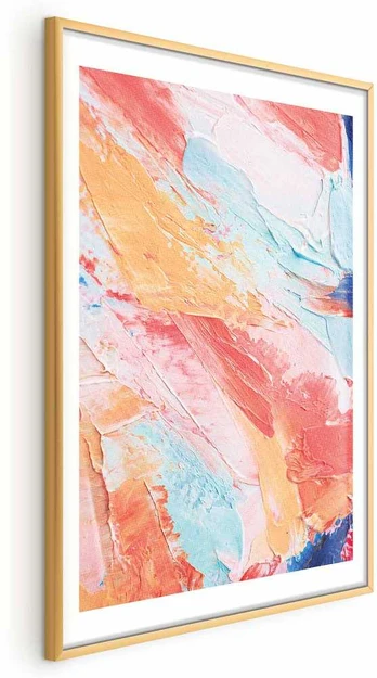 Artgeist Plakatas - Colorful Harmony - dynamic color transitions in pastel tones