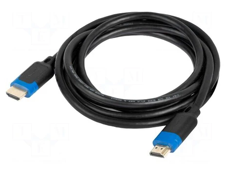 Cable | HDMI plug,both sides | PVC | 1m | black | black,blue | 30AWG