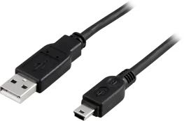 Kabelis DELTACO USB 2.0, 3m, juodas / USB-27S kaina