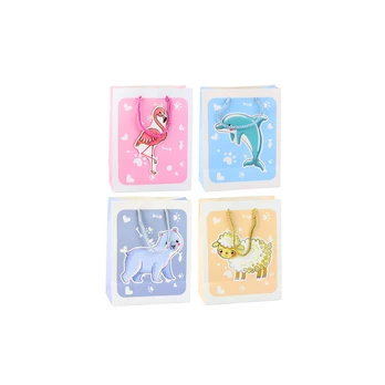 Lean Gift Bag 3D Animals Pastel 23x 18 x 10cm
