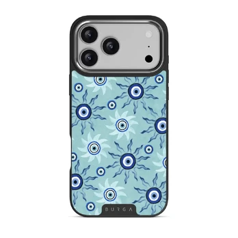 Blue Gaze - iPhone 17 Pro Max Case, Elite Dark (MagSafe) / Silver