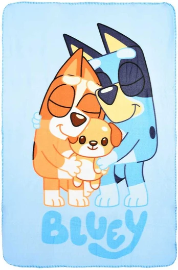 Mėlyna vilnonė antklodė „Snuggle Time“ 100x150cm