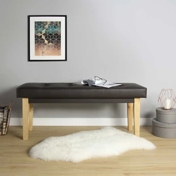 Homestyle4U Suolas, PVC apmušalas, 103x41 cm, Ruda
