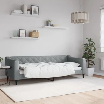 Lova Sofa, šviesiai pilkos spalvos, 80x200cm, audinys