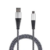 2GO Ladekabel USB laidas – sidabrinis – 100cm, skirtas Micro-USB