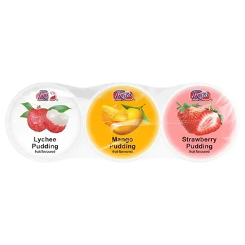 Želė RICO LYCHEE, MANGO, STRAWBERRY, 195 g