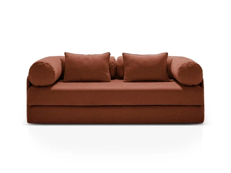 Sofa With Bed Function, "Dreamy", 3 Seats, 206x95x70, Brick