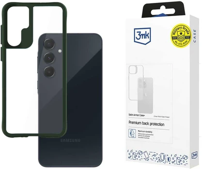 3MK Satin Armor+ Case Sam A55 5G žalia/žalias