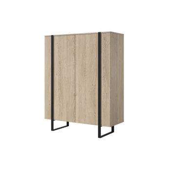Komoda Verica 120 cm, ąžuolas juodos kojos