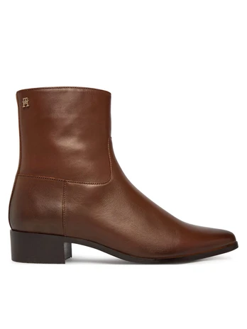 Aulinukai Tommy Hilfiger Leather Ankle Boot W Zip FW0FW09921 Ruda