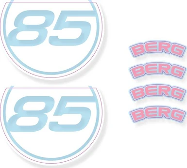 BERG GO² Retro Rožinė - Sticker set