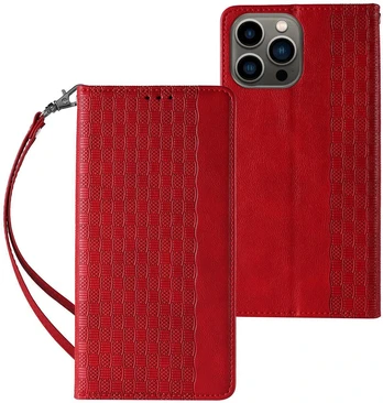 Hurtel Magnet Strap dėklas iPhone 14 Pro Max – raudonas