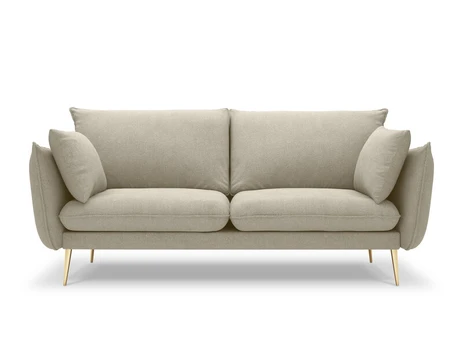 Trivietė sofa Milo Casa Elio, smėlio/auksinės spalvos