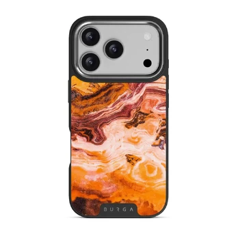 Pumpkin Spice - Orange iPhone 17 Pro Case, Elite Dark (MagSafe) / Silver