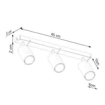 Šviestuvas lubų Sollux Ring, 30 W, GU10