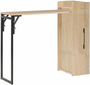 Bar table HEDVIG 122x44,5xH108cm, ash/juodas