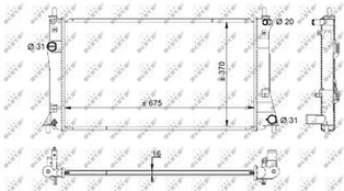 Variklio radiatorius NRF NRF 59205