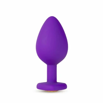 Blush Temptasia Heart Base Plug Medium Purple Silicone Gemstone