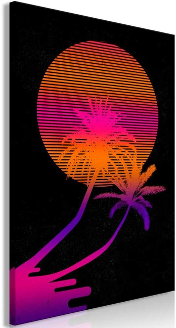 Artgeist Paveikslas - Palm at Sunrise (1 Part) Vertical