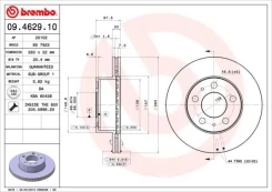 Stabdžių diskas BREMBO 09.4629.10 kaina