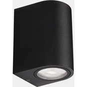 LEDS-C4 Lauko sieninis šviestuvas Bob Single, juodas, plotis 7 cm, aliuminis