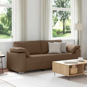 3-vietė sofa, ruda, 178 cm, audinys