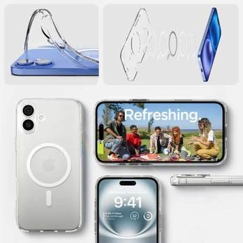 Spigen Liquid Crystal Mag Magsafe case for iPhone 16 6,1' clear
