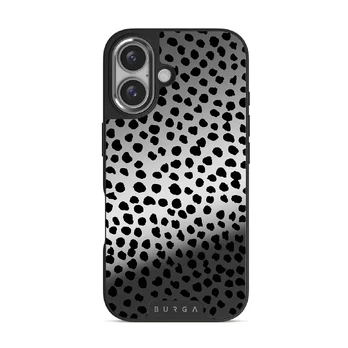 Almond Latte - Cute iPhone 16 Case, Elite Mirror Dark (MagSafe) / Silver