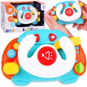 Interactive sensory steering wheel for children light, sound ZA5189 kaina
