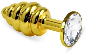 LOVETOY Gold Spiral Plug Clear