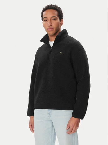 Lacoste Fliso džemperis SH8648 Juoda Regular Fit
