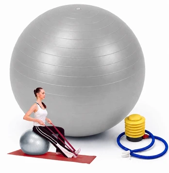 Relaxdays Gimnastikos kamuolys su pompa, PVC