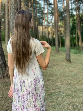 Lininė suknelė "Levandos" - 38