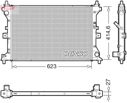 Variklio radiatorius DENSO DRM47039
